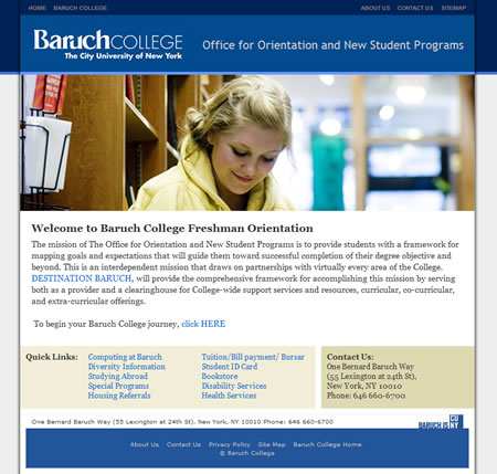 Baruch College - Office for Orientation and New Student Programs